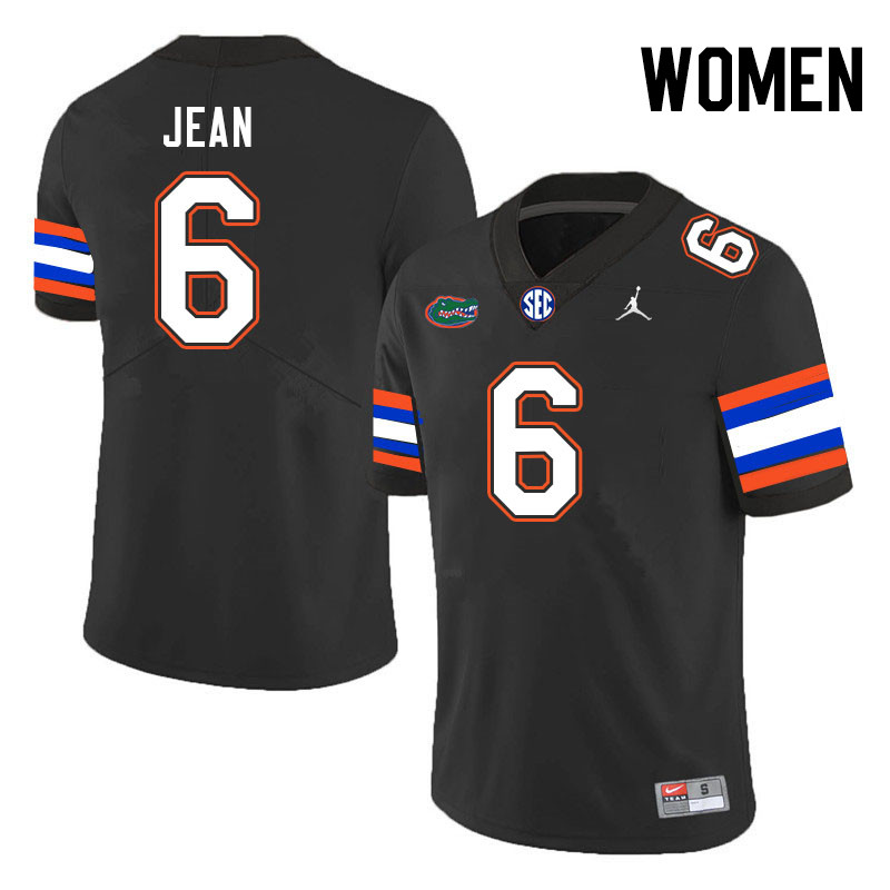 Women #6 Andy Jean Florida Gators College Football Jerseys Stitched-Black - Click Image to Close
